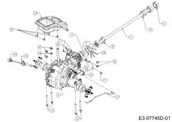 Cub Cadet Ersatzteile Gartentraktoren GTX 2100 14A-3GE-603  (2016) Hinterachse, Kardanwelle