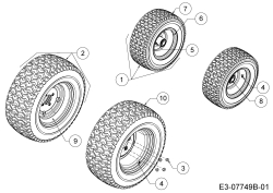 Cub Cadet Ersatzteile Gartentraktoren GTX 2100 14A-3GE-603  (2014) Räder 16x6.5 + 23x10.5