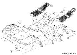 Cub Cadet Ersatzteile Gartentraktoren GTX 2100 14A-3GE-603  (2016) Sitzwanne, Trittbrett