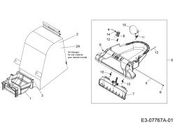 Cub Cadet Ersatzteile Laubsauger mit Häckselfunktion CSV 060 24A-06MP603  (2016) Saugdüse, Fangsack