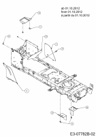 Ersatzteile WOLF-Garten Rasentraktor Expert 107.180 H Typ: 13AG91WG650  (2012) Abdeckungen Rahmen ab 01.10.2012 