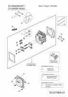 Ersatzteile MTD-Motoren Vertikal 1P61RHC Typ: 752Z1P61RHC  (2014) Zylinderkopf