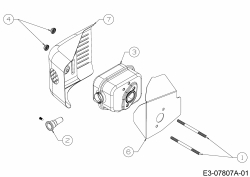 Ersatzteile MTD-Motoren Vertikal 1P61BHB Typ: 752Z1P61BHB  (2014) Auspuff