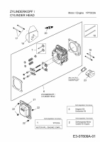 Ersatzteile MTD-Motoren Vertikal 1P70C0A Typ: 752Z1P70C0A  (2012) Zylinderkopf