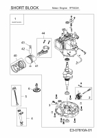 Ersatzteile MTD-Motoren Vertikal 1P70C0A Typ: 752Z1P70C0A  (2012) Rumpfmotor