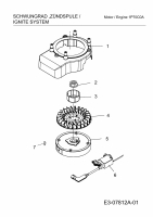 Ersatzteile MTD-Motoren Vertikal 1P70C0A Typ: 752Z1P70C0A  (2012) Schwungrad, Zündspule