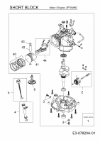 Ersatzteile MTD-Motoren Vertikal 2P70MHD Typ: 752Z2P70MHD  (2015) Rumpfmotor