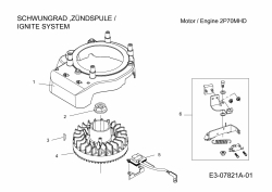 Ersatzteile MTD-Motoren Vertikal 2P70MHD Typ: 752Z2P70MHD  (2015) Schwungrad, Zündspule