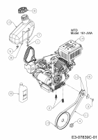 Ersatzteile MTD Schneefräse M 53 Typ: 31A-2M1E678  (2018) Keilriemen, Motor, Tank 