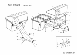 Ersatzteile Zubehör Garten- und Rasentraktoren Grasfangeinrichtung für Aufsitzmäher mit 30"/76cm Mähwerk Typ: 19A30011OEM (2012) Grundgerät