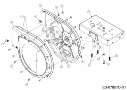 Ersatzteile Troy-Bilt Häcksler CS 4325 Typ: 24B-424M766  (2018) Messerträgergehäuse, Rahmen