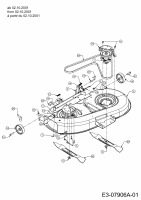 Ersatzteile Yard-Man Rasentraktoren X 604 G Typ: 13AX604G643 (2002) Mähwerk G (42"/107cm) ab 02.10.2001