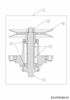 Ersatzteile Yard-Man Rasentraktoren X 604 G Typ: 13AX604G643 (2002) Messerspindel 618-0324