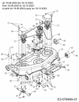 Ersatzteile Yard-Man Gartentraktoren AH 8220 Typ: 14BU804H643 (2003) Mähwerk H (46"/117cm) ab 19.09.2003 bis 16.10.2003