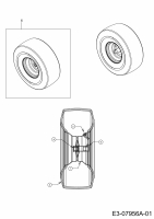 Ersatzteile MTD Rasentraktor SN 170 A Typ: 13B3508N678  (2003) Räder vorne 15x6 