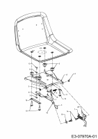 Ersatzteile Gutbrod Rasentraktoren GLX 92 RHL Typ: 13AD516E690  (2002) Sitzträger