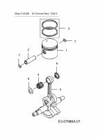 Ersatzteile MTD Motorsense 1035 K Typ: 41AD7U8B678  (2014) Kolben, Kurbelwelle 