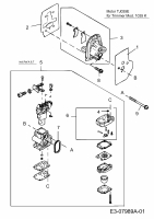 Ersatzteile MTD Motorsense 1035 K Typ: 41AD7U8B678  (2019) Vergaser 