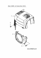 Ersatzteile MTD Motorsense 1045 K Typ: 41AD7U9B678  (2013) Motorabdeckung 
