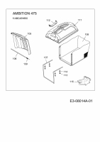 Ersatzteile WOLF-Garten Benzin Rasenmäher ohne Antrieb Ambition 475 Typ: 11ABC45H650  (2013) Grasfangsack 