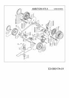 Ersatzteile WOLF-Garten Benzin Rasenmäher mit Antrieb Ambition 475 A Typ: 12ABC55H650  (2013) Messer, Räder, Schnitthöhenverstellung, Getriebe 