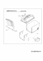 Ersatzteile WOLF-Garten Benzin Rasenmäher mit Antrieb Ambition 475 A Typ: 12ABC55H650  (2013) Grasfangsack, Heckklappe, Mulchstopfen 