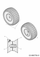 Ersatzteile Verts Loisirs Rasentraktoren VL 107 HKBI Typ: 13AG79KG617 (2021) Räder vorne 15x6