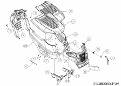 Ersatzteile MTD Rasentraktor White Passion 76.125T Typ: 13AH76KA676  (2019) Motorhaube K-Style 