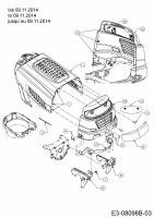 Ersatzteile MTD Rasentraktor Smart RE 115 Typ: 13HH765E676  (2015) Motorhaube 5-Style bis 09.11.2014 
