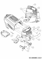 Ersatzteile Mastercut Rasentraktoren Mastercut 92-155 ab 2017 Typ: 13IM765E659  (2019) Motorhaube 5-Style