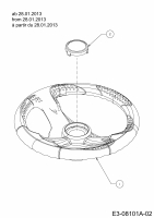 Ersatzteile WOLF-Garten Rasentraktor Expert 122.240 H Typ: 13AI91WJ650  (2013) Lenkrad ab 28.01.2013 