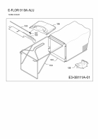 Ersatzteile E-Flor Motormäher mit Antrieb 51 BAALU Typ: 12ABG1CQ645  (2013) Grasfangsack