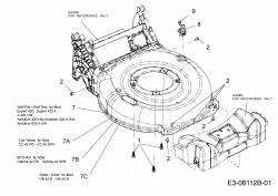 Ersatzteile WOLF-Garten Benzin Rasenmäher ohne Antrieb Expert 420 Typ: 11A-LUSC650  (2014) Mähwerksgehäuse 