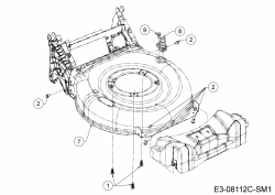 Ersatzteile Mr.Gardener Motormäher HW 42 B Typ: 11A-LL5B629  (2018) Mähwerksgehäuse, Waschdüse