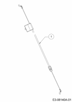 Ersatzteile MTD Benzin Rasenmäher ohne Antrieb MTD 46 Typ: 11B-TAM8600  (2014) Bremszug 