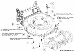 Ersatzteile MTD Benzin Rasenmäher mit Antrieb Optima 46 SPHHW Typ: 12A-TH9Q600  (2015) Mähwerksgehäuse, Waschdüse 