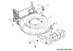 Ersatzteile WOLF-Garten Benzin Rasenmäher mit Antrieb Expert 460 A Typ: 12C-TUKC650 (2020) Mähwerksgehäuse 