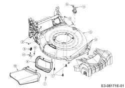 Cub Cadet Ersatzteile Motormäher mit Antrieb LM3 CR46s 12BBTV5E603 (2019) Deflektor, Mähwerksgehäuse, Mulchklappe, Waschdüse