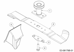 Ersatzteile MTD Benzin Rasenmäher mit Antrieb Smart 46 SPBS Typ: 12B-TY5B600  (2020) Messer, Messeraufnahme, Mulchstopfen 