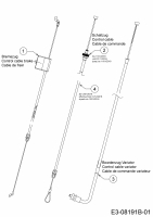 Ersatzteile MTD Benzin Rasenmäher mit Antrieb Advance 53 SPKVHW Typ: 12AKPN7D600  (2018) Bowdenzüge 