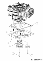 Ersatzteile MTD Rasentraktor Minirider 60 SDE Typ: 13A326JC600  (2014) Motorkeilriemenscheibe, Motorzubehör 