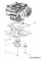 Ersatzteile MTD Rasentraktor Minirider 60 RDE Typ: 13A326SC600  (2015) Motorkeilriemenscheibe 