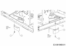 Ersatzteile MTD Rasentraktor Minirider 60 RDE Typ: 13A326EC600  (2014) Keilriemenschutz 