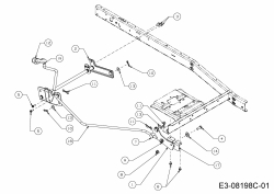 Ersatzteile MTD Rasentraktor Minirider 60 RDE Typ: 13A326SC600  (2015) Mähwerkseinschaltung 