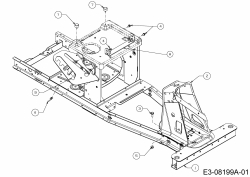 Ersatzteile WOLF-Garten Rasentraktor Scooter Mini Typ: 13A326EC650  (2013) Rahmen 