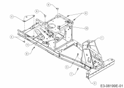 Ersatzteile MTD Rasentraktor Minirider 60 RDE Typ: 13AA26SC600  (2020) Rahmen 