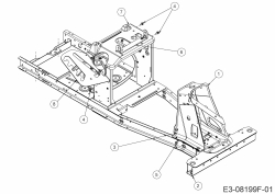 Ersatzteile MTD Rasentraktor Minirider 76 SDE Typ: 13C726JD600 (2021) Rahmen 