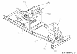 Ersatzteile MTD Rasentraktor Mnirider 76 RDHE Typ: 13B721SD600 (2021) Rahmen 