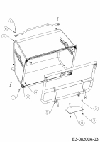 Ersatzteile MTD Rasentraktor Minirider 60 RDE Typ: 13A326SC600  (2015) Anhängekupplung, Schraubensatz Grasfangsack 