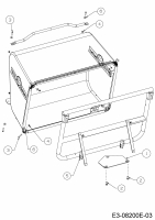 Ersatzteile MTD Rasentraktor Minirider 60 RDE Typ: 13AA26SC600  (2020) Anhängekupplung, Schraubensatz Grasfangsack 